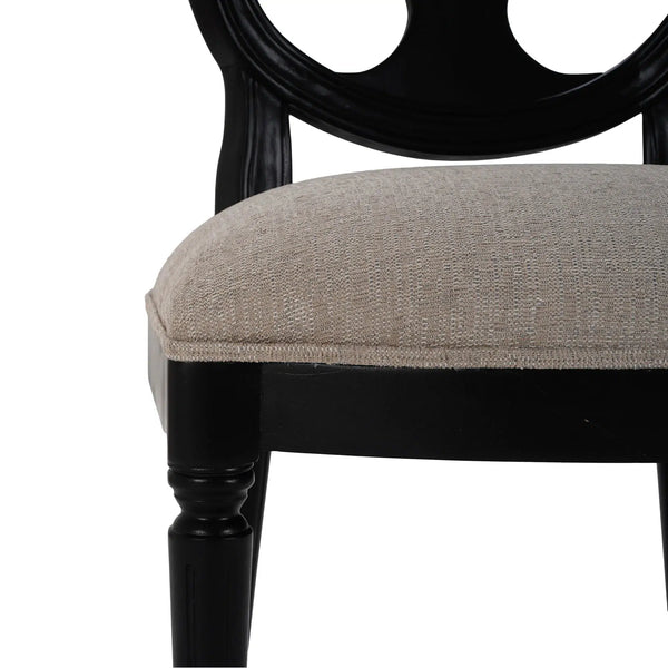 Fiona Dining Chair w/ Upholstered Seat-Blue Hand Home