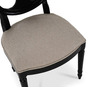 Fiona Dining Chair w/ Upholstered Seat-Blue Hand Home