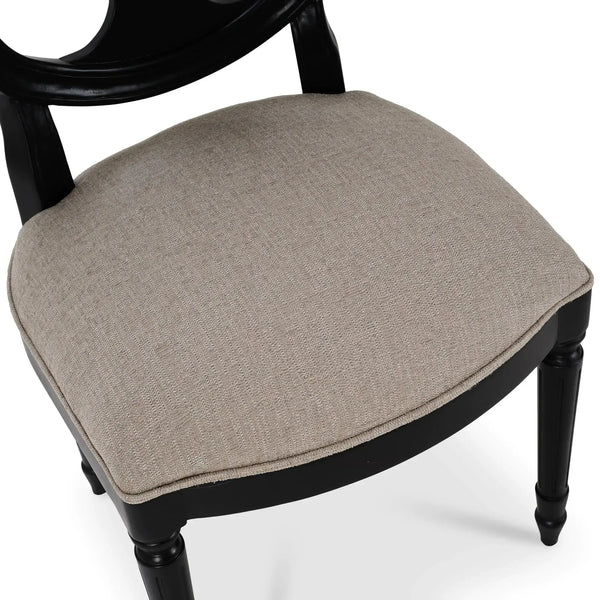 Fiona Dining Chair w/ Upholstered Seat-Blue Hand Home