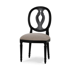 Fiona Dining Chair w/ Upholstered Seat-Blue Hand Home