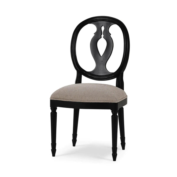 Fiona Dining Chair w/ Upholstered Seat-Blue Hand Home