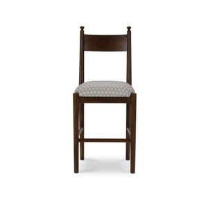 Bahama Counter Stool w/ Upholstered Seat-Blue Hand Home