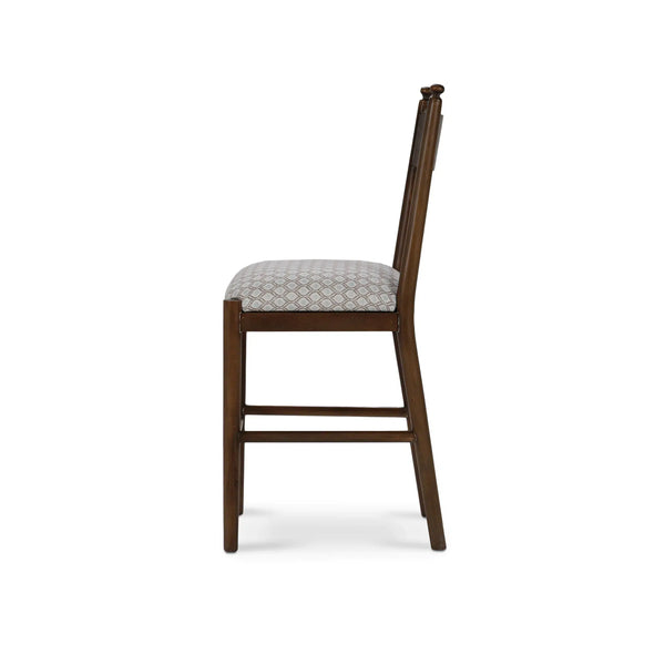 Bahama Counter Stool w/ Upholstered Seat-Blue Hand Home
