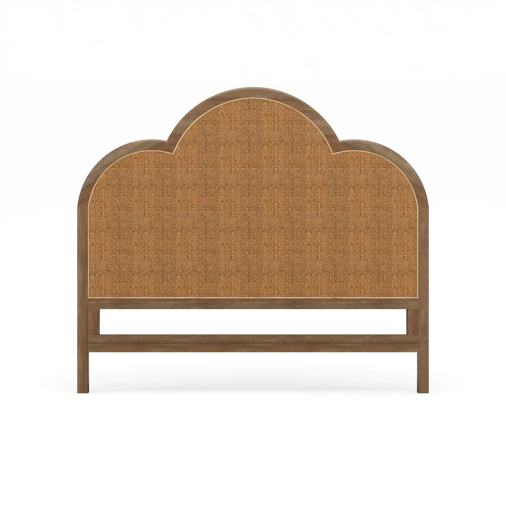 Chloe Headboard w/ Rattan Queen-Blue Hand Home