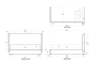 Luxor Upholstered Bed Queen-Blue Hand Home