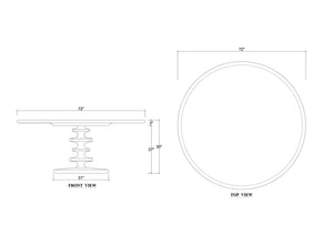 Milano Round Dining Table 72"-Blue Hand Home