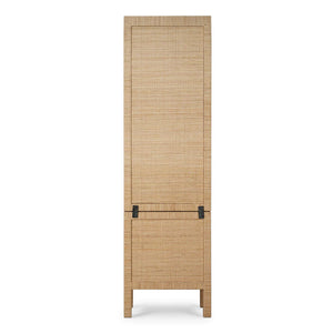 Kagu Tall Cabinet w/ Rattan-Blue Hand Home