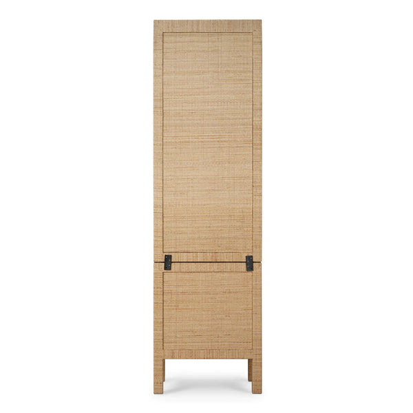 Kagu Tall Cabinet w/ Rattan-Blue Hand Home