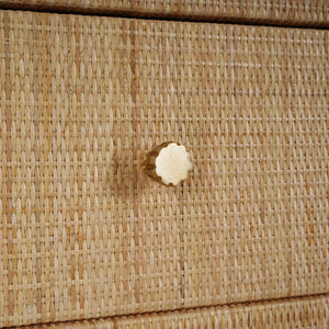 Kagu Tall Cabinet w/ Rattan-Blue Hand Home