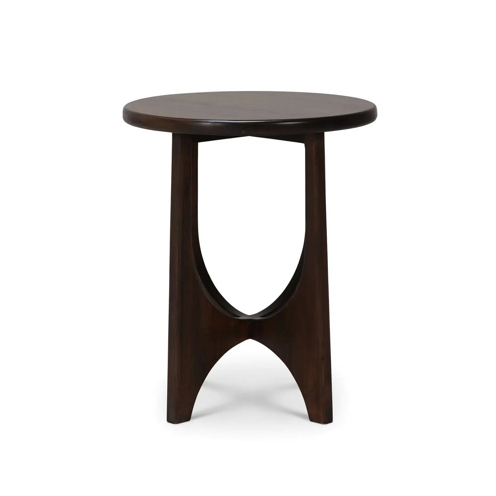 Vannes Round End Table-Blue Hand Home