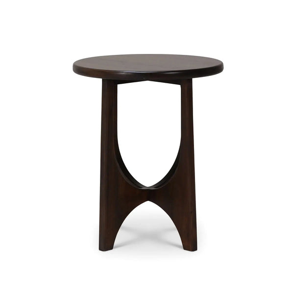 Vannes Round End Table-Blue Hand Home