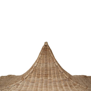 Scalloped Rattan Dog Bed-Blue Hand Home