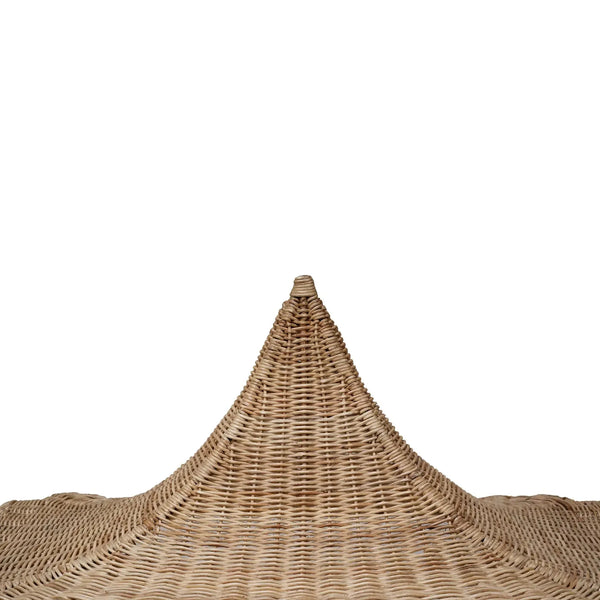 Scalloped Rattan Dog Bed-Blue Hand Home