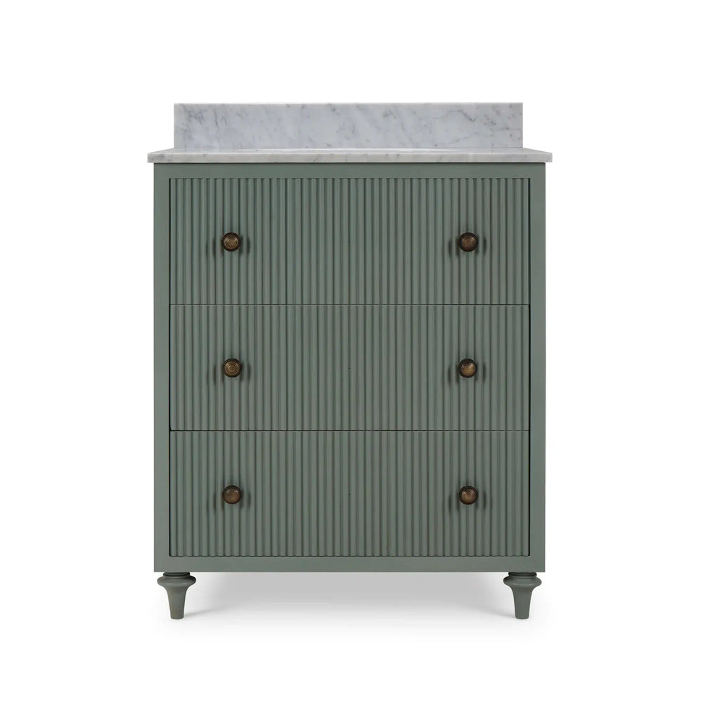 Kraton Single Vanity w/ Sink & Marble Top-Blue Hand Home