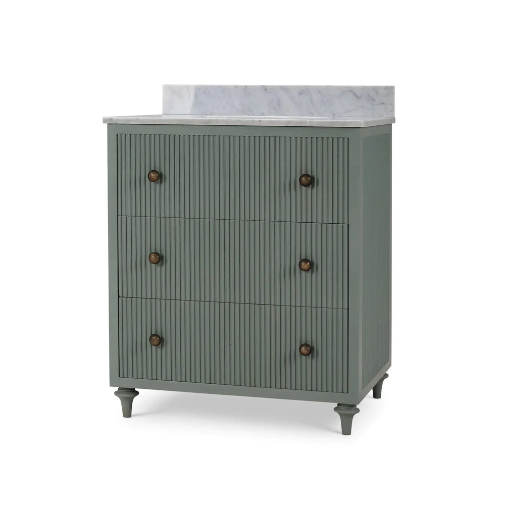 Kraton Single Vanity w/ Sink & Marble Top-Blue Hand Home