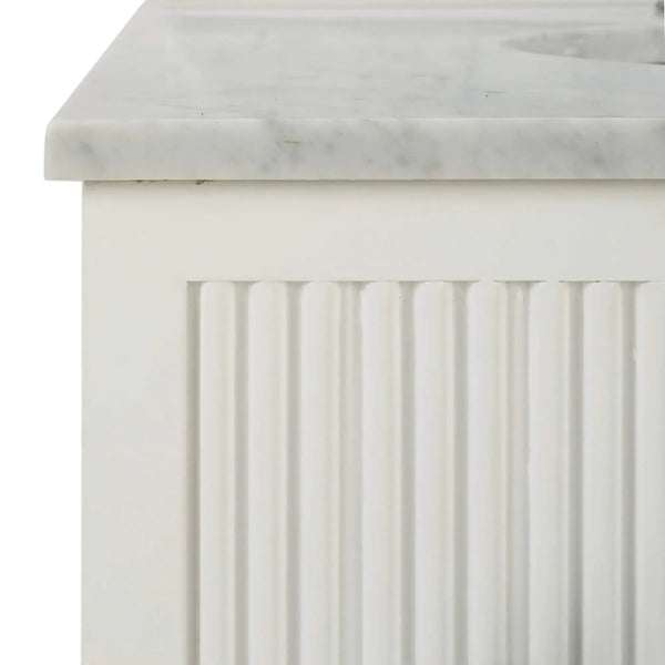 Kraton Single Vanity In True White W/ Sink & Marble Top-Blue Hand Home