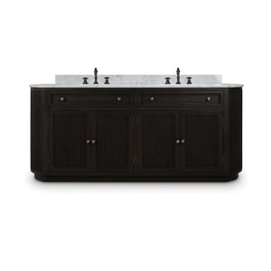 Kraton Oval Double Vanity w/ Sink & Marble Top-Blue Hand Home