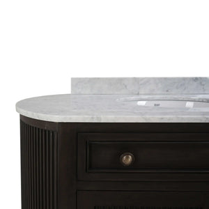 Kraton Oval Double Vanity w/ Sink & Marble Top-Blue Hand Home