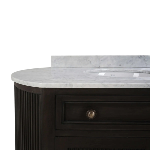 Kraton Oval Double Vanity w/ Sink & Marble Top-Blue Hand Home