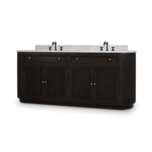 Kraton Oval Double Vanity w/ Sink & Marble Top-Blue Hand Home
