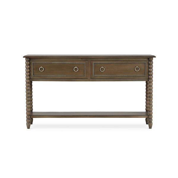 Cholet Console Table w/ 2 Drawers in Straw Wash-Blue Hand Home