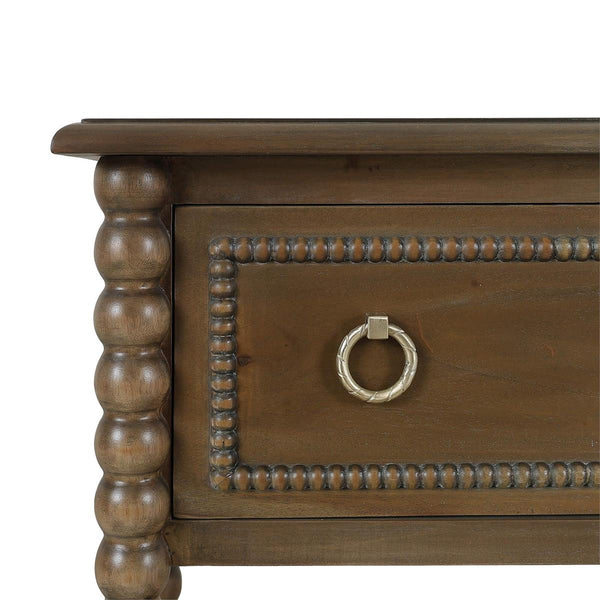 Cholet Console Table w/ 2 Drawers in Straw Wash-Blue Hand Home