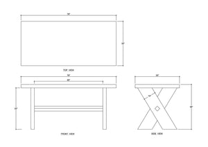 Elanore Counter Table-Blue Hand Home