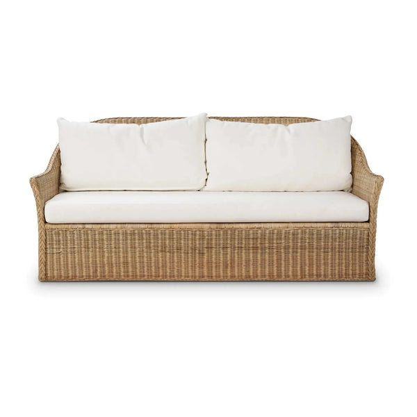 Nantucket Rattan Sofa-Blue Hand Home