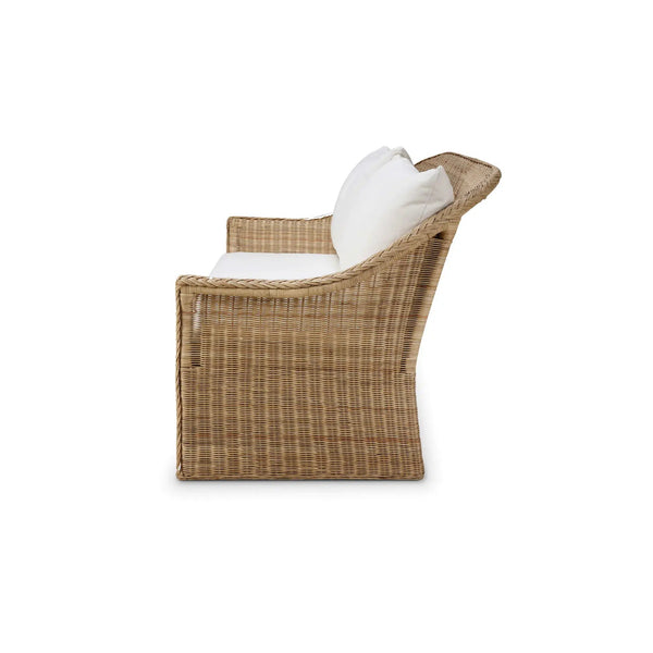 Nantucket Rattan Sofa-Blue Hand Home