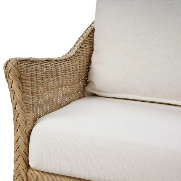 Nantucket Rattan Sofa-Blue Hand Home