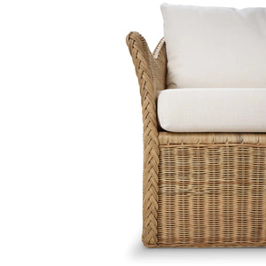 Nantucket Rattan Sofa-Blue Hand Home