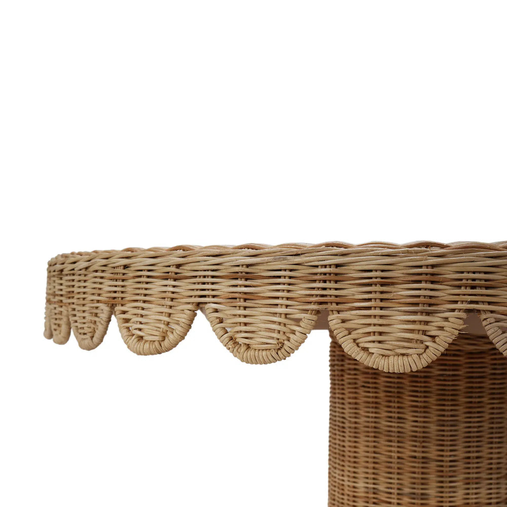 Scalloped Round Bistro Table-Blue Hand Home