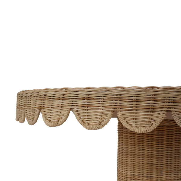 Scalloped Round Bistro Table-Blue Hand Home