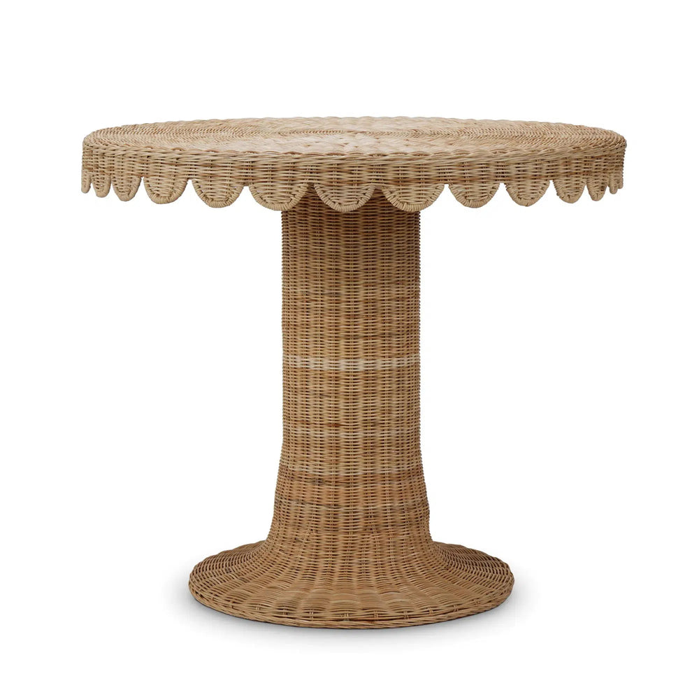 Scalloped Round Bistro Table-Blue Hand Home