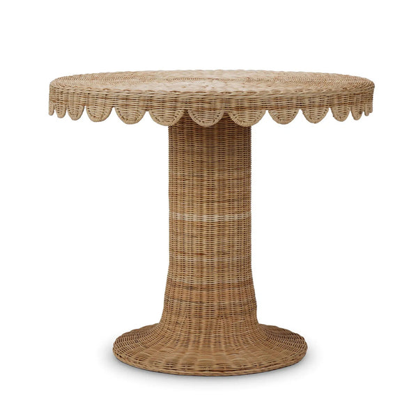 Scalloped Round Bistro Table-Blue Hand Home