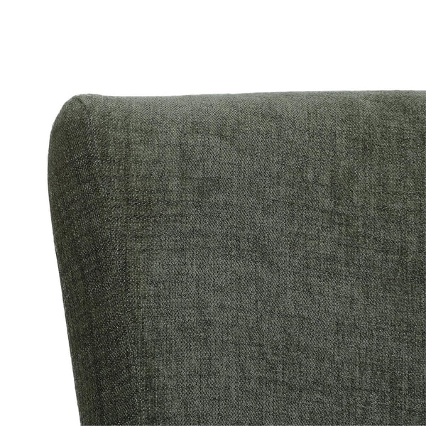 Genevieve Dining Chair in Walnut w/ Thames Moss Green Performance Fabric-Blue Hand Home
