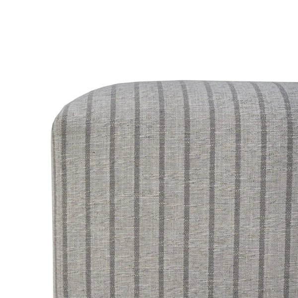 Luna Ottoman W/ Gray Munson Performance Fabric-Blue Hand Home