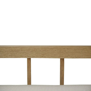 Versai Fluted Bench In Fruitwood W/ Natural Performance Fabric-Blue Hand Home