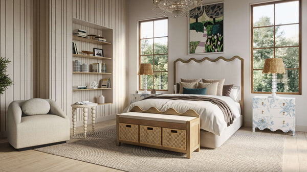Chloe Loop Queen Bed-Blue Hand Home