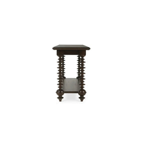 Milano Console Table In Walnut-Blue Hand Home