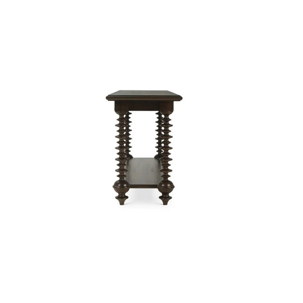 Milano Console Table In Walnut-Blue Hand Home