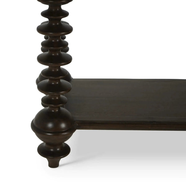 Milano Console Table In Walnut-Blue Hand Home