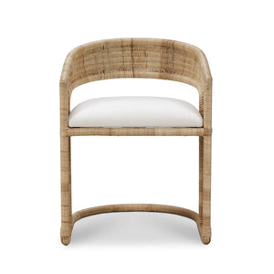 Hampton Rattan Dining Chair-Blue Hand Home