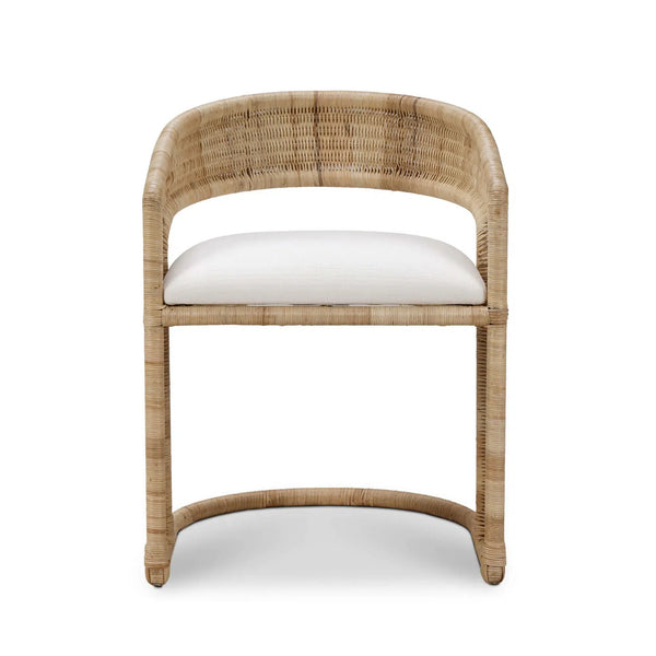 Hampton Rattan Dining Chair-Blue Hand Home