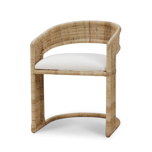 Hampton Rattan Dining Chair-Blue Hand Home