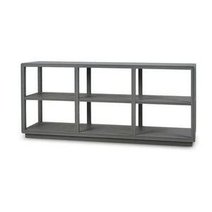 Cohan Console Table w/ Wood Shelf-Blue Hand Home