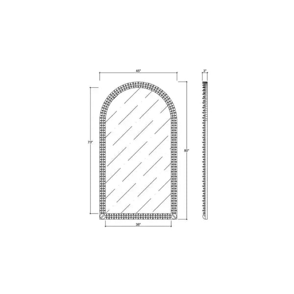 Milano Arch Floor Mirror-Blue Hand Home