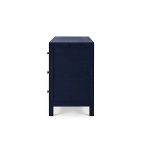 Kagu 6 Drawer Dresser w/ Raffia-Blue Hand Home