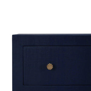 Kagu 6 Drawer Dresser w/ Raffia-Blue Hand Home