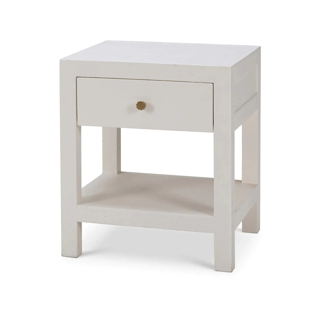 Kagu 1 Drawer Nightstand w/ Raffia-Blue Hand Home